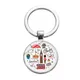 Porte-clés pendentif cabochon en verre imprimé cadeau porte-clés souvenir de Londres et