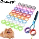 Anneaux de doigt en silicone pour chat et chien ciseaux professionnels ciseaux de toilettage pour