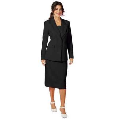 Masseys Signature Suit (Size 16W) Black, Polyester