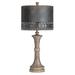 Manchester 33" Table Lamp with Metal Drum Shade, Brown