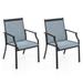 2 PCS Patio Dining Chairs Large Outdoor Chairs Breathable Seat