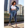 Plus Size High Rise Colorblock Skinny Jeans