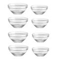 NUOLUX 8pcs Household Dessert Rice Pudding Bowls Jelly Pudding Bowls Glass Bowls