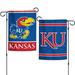 Kansas 12.5â€� x 18 Double Sided Yard and Garden College Banner Flag Is Printed in the USA