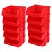 NUOLUX 8pcs Warehouse Storage Bins Stackable Storage Bins Warehouse Parts Storage Boxes