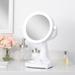 Eleganze Bright Lighted Makeup Mirror With Magnification And Storage Tray (10X/1X / 11 In Wide X 17.5 In Tall/White)