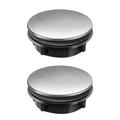 HEMOTON 2pcs Kitchen Faucet Hole Cover Stainless Steel Kitchen Sink Tap Hole Dispenser Hole Cover for Home Kitchen (25-30mm Installtion Hole)