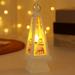 Ikohbadg Christmas Tabletop Lanterns Vintage Outdoor Candle Lantern Decorative with LED Light Perfect Christmas Decoration for Home Parties Battery Powered LED Candle Light