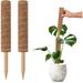 15 Inch Moss Pole 2 Pcs Coir Pole for Potted Plants Stackable Totem Pole Sticks for Indoor Potted Plants Train Creeper Plants Grow Upwards