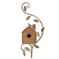 Stiwee Trendy Garden Decor Bird House Garden Plug-in Birdhouse Garden Stakes Metal Bird House With Pole Large Bird Houses For Courtyard Backyard Patio Outdoor Garden Decor Copper Birdhouse Poles