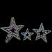 Set Of 3 LED Lighted Color Changing Stars Outdoor Christmas Decorations 23