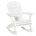 Outsunny Wooden Adirondack Rocking Chair with Slatted Wooden Design
