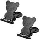 2pcs Panda Mobile Phone Holder Universal Cell Phone Phone Support (Black)