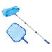 3Pcs Swimming Pool Scoop Net Set Includes Deep Net Shallow Net Pole Pool Leaf Skimmer Net Pond Cleaning Net Pool Leaf Rake Fine Mesh Frame Net for Swimming Pool Cleaning