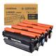 LinkDocs 656X Toner Cartridge (with New Chip) Replacement for HP 656X CF460X CF461X CF462X CF463X used with HP Color Enterprise M652dn M652n M653dh M653dn M653x Printer (4pack)