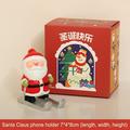 kcavykas Festival Gift Cute Christmas Gift Desktop Phone Holder Santa Claus Elk Penguin Bear Snowman Ornament Girl Heart Tablet Holder