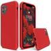 SURPHY Compatible with iPhone 11 Case 6.1 inch Thickening Design Liquid Silicone Phone Case (with Microfiber Lining) for iPhone 11 2019 Red
