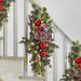 Skpblutn Home Decoration Cordless Prelit Stairs Lights Up Christmas Led Wreath Decorations Multicolor