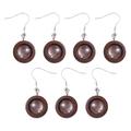 Round Pendant Trays 10pcs 12MM DIY Earring Accessories Earring Bezel Wooden Ear Trays Round Bases for Jewelry Making Crafts with 10pcs 12 mm Glass Sticker(Coffee)
