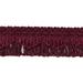 1 3/8 (3.5cm) Solid Scallop Loop Fringe | Fringe Trim # 0138SCLF Dark Wine Red #E10 (Dark Burgundy Red) 5 Yards (15 ft/4.5m)