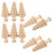 10pcs Blank Unfinished Wooden Tree Decor DIY Christmas Tree Craft Handcraft Accessory