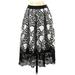 Ann Taylor Casual Midi Skirt Calf Length: Black Bottoms - Women's Size 0