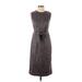 Ann Taylor Casual Dress - Sheath: Gray Dresses - Women's Size 0