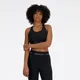 New Balance Women's NB Sleek Medium Support Sports Bra in Black Poly Knit, size X-Small