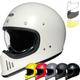 Shoei EX-Zero Plain Motorcycle Helmet & Visor - Shine Red - 59-60cm | L - Dark Smoke, Shine Red
