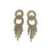 Women's Gem Link Fringe Earrings by ELOQUII in Gold (Size NO SIZE)