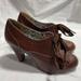 American Eagle Outfitters Shoes | American Eagle Wing Tip Brown Shoes Sz 7 1/2 High Heel Lace Up | Color: Brown | Size: 7.5