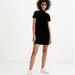 Madewell Dresses | Madewell Velvet Mockneck Dress In Black Size Xx-Small Short Sleeve Soft H2540 | Color: Black | Size: Xxs