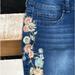 Jessica Simpson Jeans | Jessica Simpson Kiss Me Super Skinny Embroidered Jeans Size 8 | Color: Blue/Cream/Green/Red/Tan | Size: 29