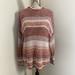 American Eagle Outfitters Sweaters | Aeo Women’s Mauve Pink Melon Stripes Knit Pullover Long Sleeves Sweater | Color: Pink | Size: Xs