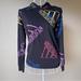 Adidas Shirts & Tops | Adidas Youth All Over Print Hooded Pullover Girl's Black/Purple Size M | Color: Black/Pink | Size: Mg