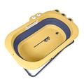 Beberoad Love Baby Bathtub Portable Travel Baby Bath Tubs for Newborn/Infant/Toddler Collapsible Foldable Bathtub Folding Multifunctional Bathtub for Washing/Shower/Bathing with Hole Cayman Yellow