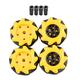 60mm Mecanum Wheel Omni Tire Compatible With TT Motor LEGOs Fit For Arduino DIY Robot STEM Toy Parts Mecanum Wheel (Size : Yellow with TT hubs)