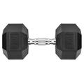 Hex Dumbbell Rubber Encased Hex Dumbbell Exercise & Fitness Hex Dumbbell, Hand Weight For Strength Training / 40LB