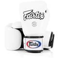 Fairtex BGV1 Muay Thai Boxing Training Sparring Gloves (White, 12 oz)