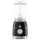 Smeg BLF03BLUK Retro 50's Style Jug Blender with Stainless Steel Blades, 4 Speed Settings and 3 Pre-set Programs, 1.5 Litre, 800W, Black