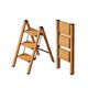 Ladnamy 3 Step Ladder, Aluminium Folding Ladder, Small Kitchen Step Stool with Anti Slip & Wider Treads, Portable & Lightweight, Maximum Load 330Ibs, Indoor/Outdoor Household Ladder (Wood)