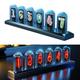 CEIEVER DIY Nixie Tube Clock Kit Simulation, Tube Clock with 3 light modes Nixie Tube Clock Electronic LED Glow Tube Clock Simulation Smart Wirelesss Control,for Home Bedroom Desk Decoration Gift