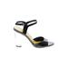 Nine West Heels: Black Print Shoes - Women's Size 9 - Open Toe