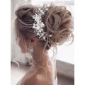 1 pièce fleur mariée mariage cheveux vigne perle patients pièce cuir chevelu accessoires biscuits