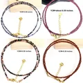 Collier de perles d'angle de coupe de 2mm, pierres précieuses naturelles, Tourmaline, quartz, grenat, zircon, ras du cou, bijoux pour hommes et femmes, cadeau de fête