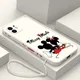 Coque de téléphone Mickey Cartoon Couple coque souple en silicone avec lanière iPhone 15 14 13 12