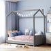 Harper Orchard Ertel Platform Bed Upholstered/Velvet in Gray | 75 H x 80.3 W x 41.2 D in | Wayfair B7F79483E77B4A5EB09FD366C70AD1B7