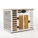 Tucker Murphy Pet™ Dog House Metal & Wooden Dog Crates Metal in White | Small (19.68" H x 24.4" W x 17.79" D) | Wayfair
