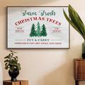 Wexford Home Farm Fresh Christmas Trees Framed On Canvas Painting Canvas, Solid Wood in Green/Red/White | 27 H x 41 W x 2 D in | Wayfair