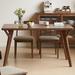 Corrigan Studio® Solid wood dining table & chair combination rectangular walnut color Wood in Brown | 29.92 H x 33.46 W x 62.99 D in | Wayfair